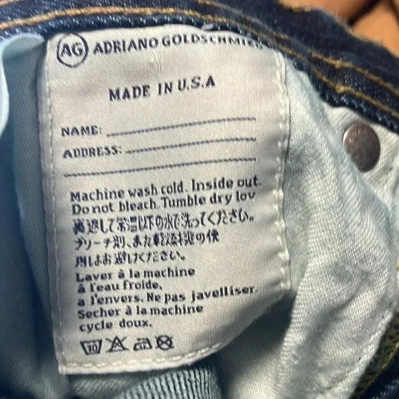 Ag Adriano Goldschmied the matchbox slim  straight dark wash jeans W29 x L34 - Picture 7 of 7